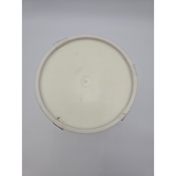 Vintage White Wicker Rattan Round Small Waste Basket Trash Can Shabby Chic - Picture 4 of 10